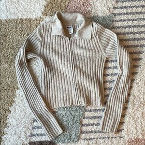 William Rast cropped zip front cardigan- Small